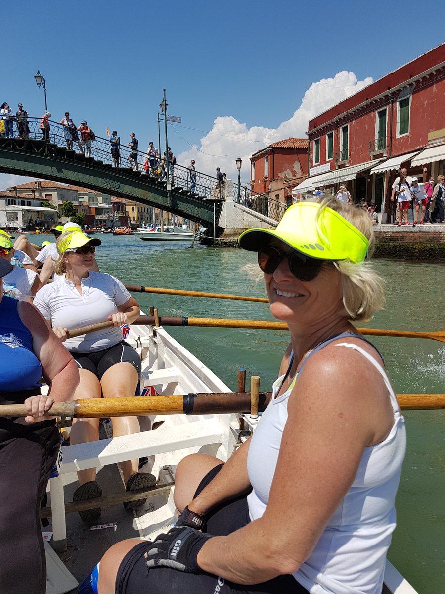 A happy crew completed the 2018 Vogalonga... brilliant sunshine!!