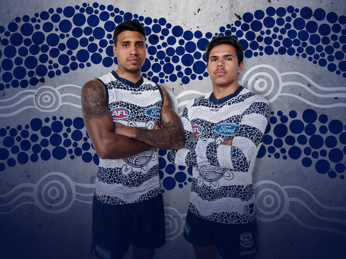 Geelong Cats On Twitter Our 2018 Indigenous Guernsey Which Will Be Worn In Rounds 10 And 11 Standproud Wearegeelong Grab Yours Https T Co Ufwr0i4u27 Https T Co C4ycgst3rq