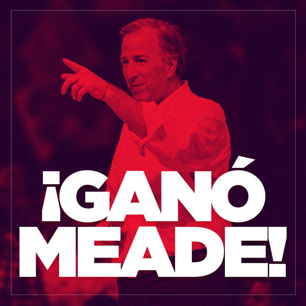 AvanzadosMX's tweet photo. @JoseAMeadeK es el candidato más preparado, tiene las mejores propuestas y un excelente historial! Hoy #GanóMeade @EquipoMeade https://t.co/fMWaCxqpqZ