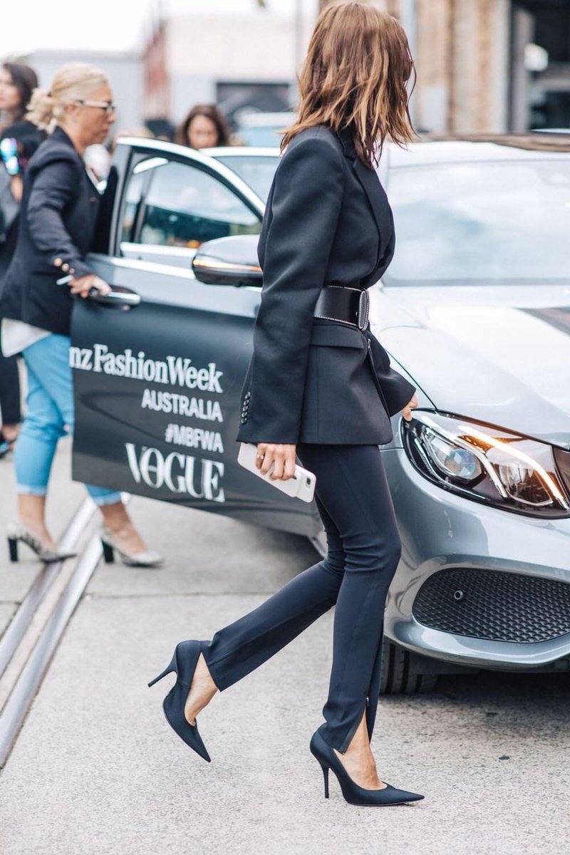 vogueaustralia's tweet photo. The best accessory at #MBFWA was our personalised @mercedesbenzau! See all of our street style coverage by @sandrasemburg here. #mbstyle https://t.co/RB9ZSsR8w2 https://t.co/c91ZPXwfli