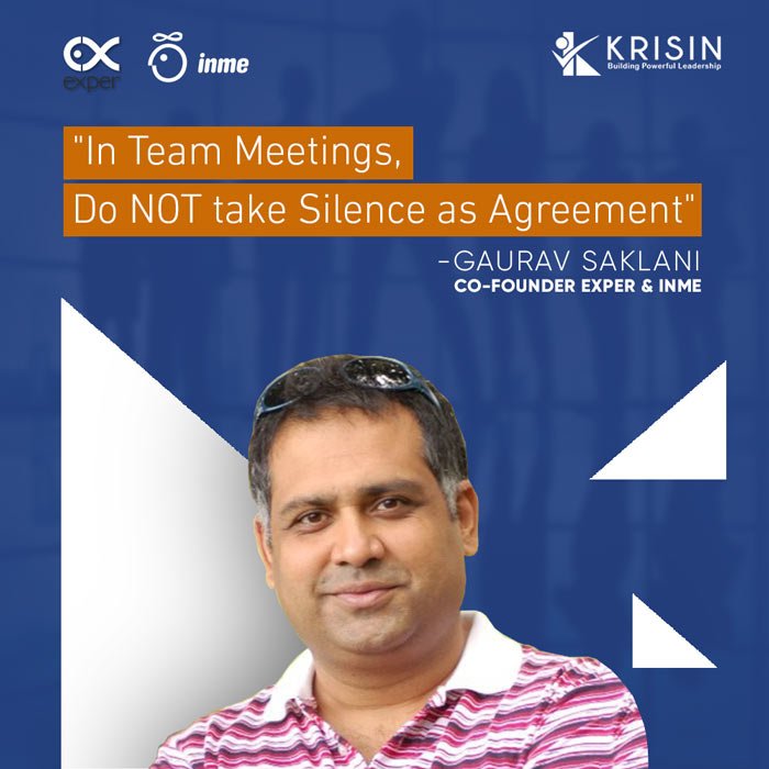 krisinstars's tweet image. Gaurav Saklani, co-founder of Exper & Inme, cautions against one of the common errors leaders and teams fall into.
To hear his 5-min interview
Click Here youtu.be/8dIU1Abzpgs
#krisinstars #krisinleaders #DecodingSuccess #BeInspired #leadership #INME #EXPER