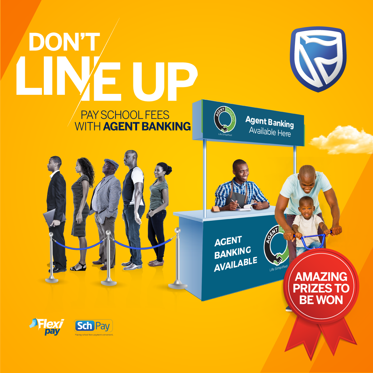 stanbicug's tweet photo. It's the last week of holidays so don't feel restrained, simply pay your child anywhere you see a blue #StanbicAgent sign.
Agent banking is one of the latest transaction channels we have adopted so that you can do all your banking without coming to a bank branch.
#DontLineUp https://t.co/l1Axx7Dbqf
