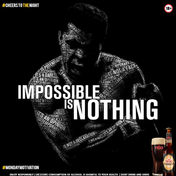 Continue to chase your dreams. Nothing is Impossible. #CheersToTheNight #MondayMotivation