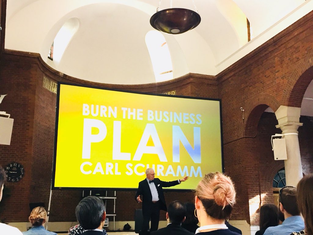 This morning we’re learning from the best <a href="/CarlSchramm/">Carl Schramm</a> . How to #burnthebusinessplan at <a href="/howtoacademy/">How To Academy</a>