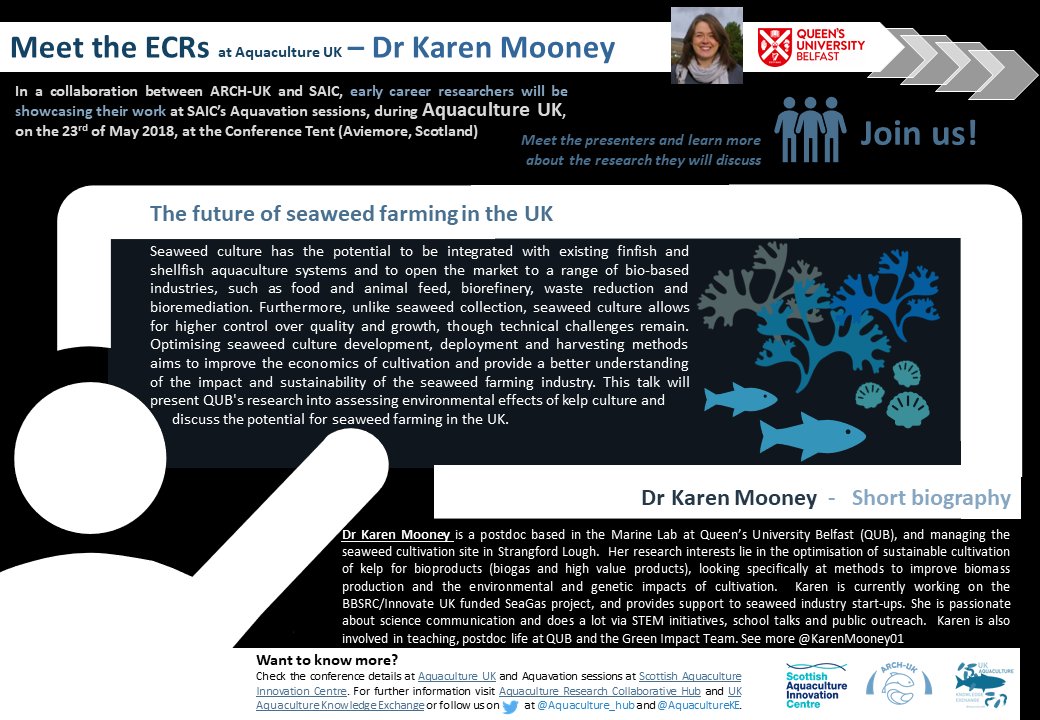 UK Aquaculture (@aquacultureke) on Twitter photo Do you want to know more about the future of seaweed farming in the UK? Come and meet Dr Karen Mooney at @scottishaqua & <a href="/Aquaculture_hub/">Aquaculture Research Collaborative Hub UK</a> joint ECRs Aquavation session (23.May, 3.45 pm; Conference tent @aquacultureuk) buff.ly/2Kqi5CX Follow her: <a href="/KarenMooney01/">Dr Karen Mooney (McAuley)</a> Do you want to know more about the future of seaweed farming in the UK? Come and meet Dr Karen Mooney at @scottishaqua & <a href="/Aquaculture_hub/">Aquaculture Research Collaborative Hub UK</a> joint ECRs Aquavation session (23.May, 3.45 pm; Conference tent @aquacultureuk) buff.ly/2Kqi5CX Follow her: <a href="/KarenMooney01/">Dr Karen Mooney (McAuley)</a>