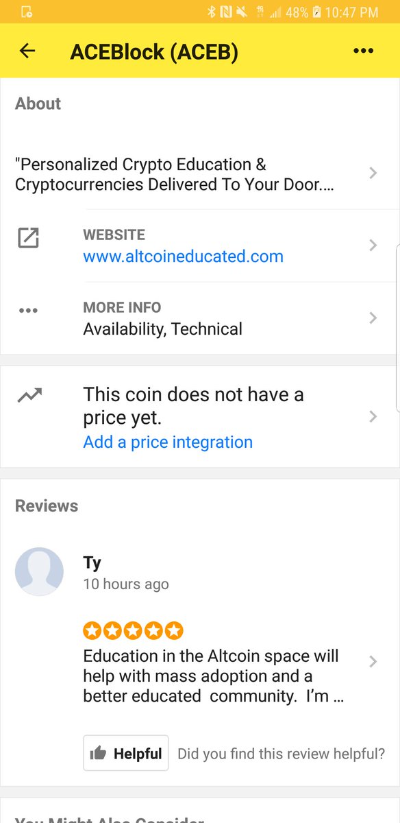 CheddurTeam's tweet image. We added @altcoineducated to the @CheddurApp! #ACEBlock delivers #cryptocurrencies and crypto-education directly to your door! Use the #Cheddur app to learn more about the project!