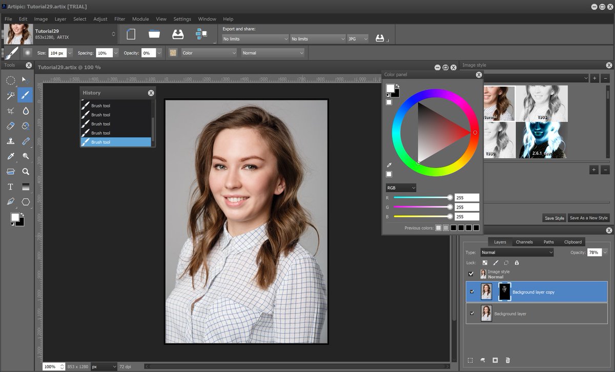 ArtipicStudio's tweet photo. Simple Portrait Retouch in Artipic Photo Editor https://t.co/Q6IqZ0FbN9 https://t.co/GoaKO1TljN