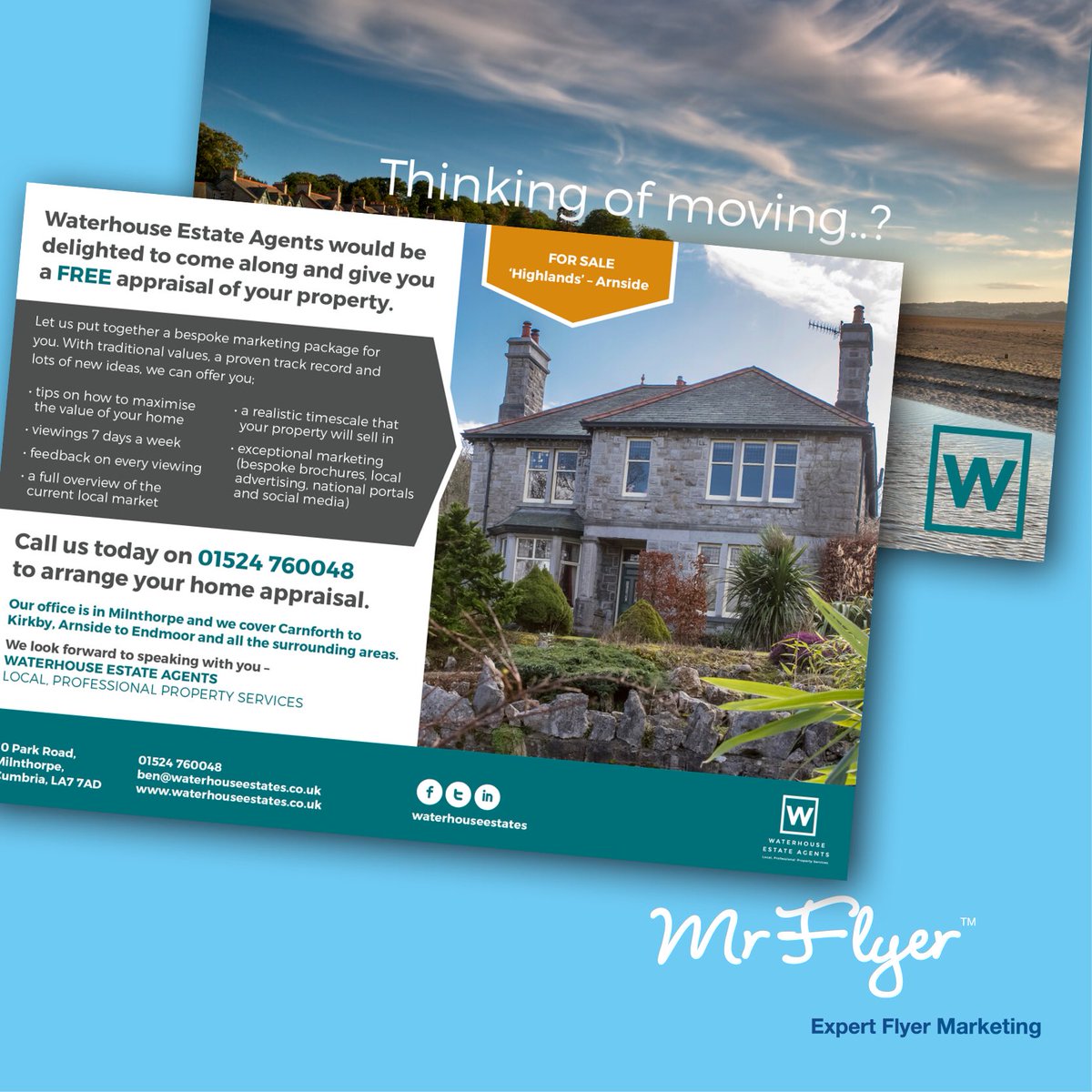 Recent #flyer #design for @waterhouseea in #cumbria which we #distributed last week.
#distribution #distributor #flyerdistribution #leafletdistribution #leafletdesign #flyerdesign #print #printmarketing #flyerprinting #leafletprinting #doortodoor #estateagent