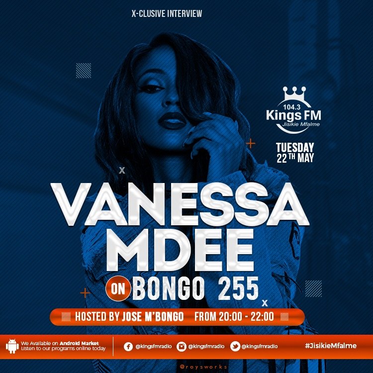KingsFMRadio's tweet photo. Jumanne hii kwenye #Bongo255🇹🇿 ya @KingsFMRadio 2000-2200hrs Anasikia #CashMadame @VanessaMdee.
Hosted By @josembongo
Sikiliza kupitia:
⏩ #KingsFmRadioAndroidApp
⏩ #Tunein
⏩ https://t.co/yz938oWAFQ
⏩ 104.3MHz
⏩ Kupitia King'amuzi cha Azam Channel no. 055 📡
#NiBusu! https://t.co/eYBOGnFqWS
