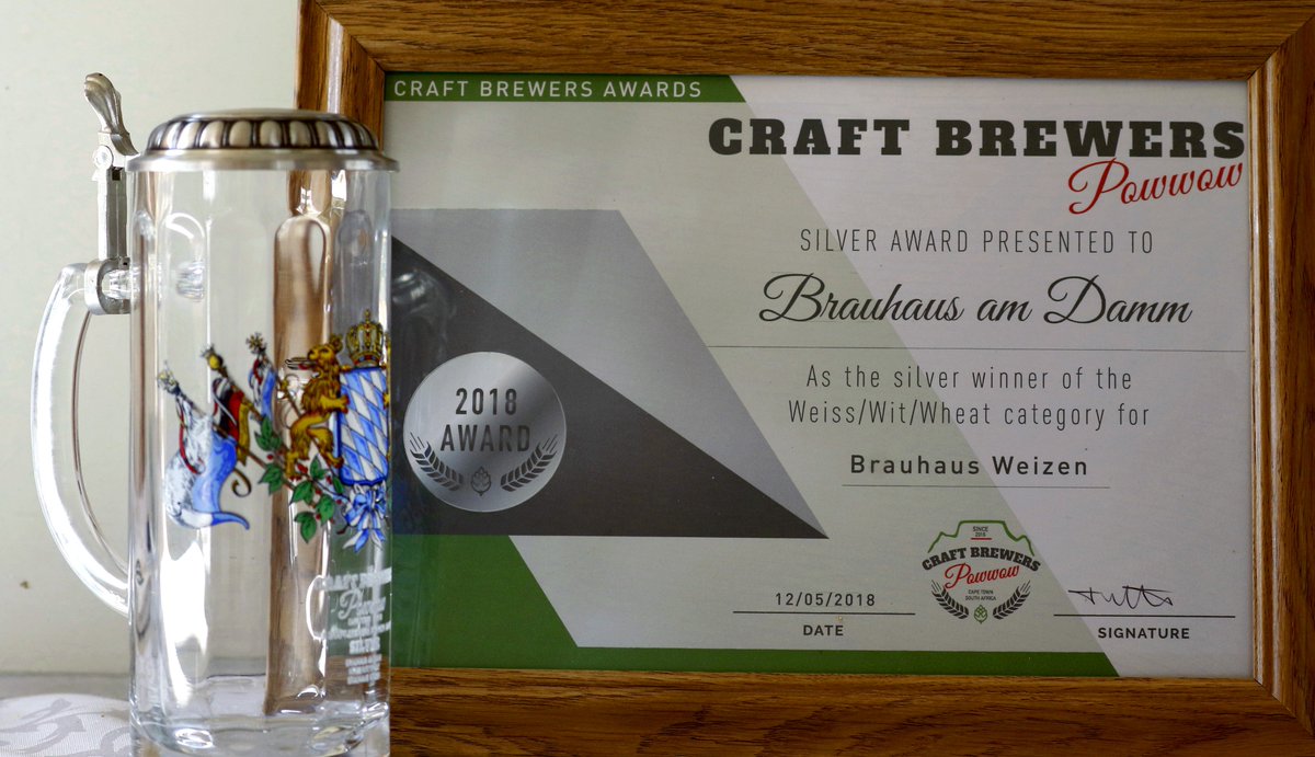 <a href="/BrauhausamDamm/">Brauhaus am Damm</a> has done it again: Brauhaus Weizen won silver in this years @craftbrewerspow competition.