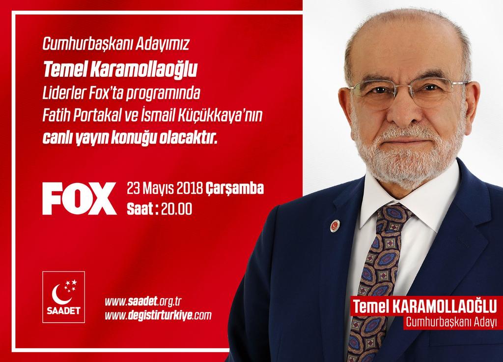 facebook.com/SaadetSeyhan01
_
#TemelKaramollaoğlu #Çarşamba  #Seyhan #BilgeBaşkan #Milletİttifakı #BuDüzenDeğişecek #HazırızGeliyoruz #SaadetPartisi #MilliGörüş #BirleştirenGüç #TAMAM #SaadetVaktiGeldi #TurkiyeyeBilgeBaşkan #UMUTSaadette #HuzurSaadette #GençlikiçinDEĞİŞTİR #DEĞİŞTİR
