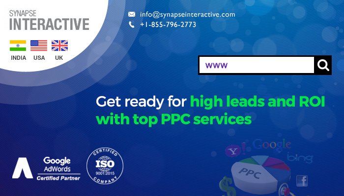 SynapseInteractive, a provider of the top #PPC services in the USA and other part of the world, helps you to generate incredible leads and ROI within your budget. Our PPC experts create effective Pay Per Click campaigns that give assured results. Contact us today. #PPCservices