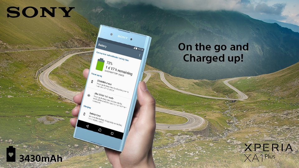 SonyXperiaIndia's tweet photo. Your phone gets an intuitive and smart battery, just the way it loves, in #Sony #Xperia #XA1Plus 3430 mAh Qnovo Adaptive Charging that adjusts charging currents to expand battery life. Know more: https://t.co/lQYLXAfmTt https://t.co/s3j803QK2b
