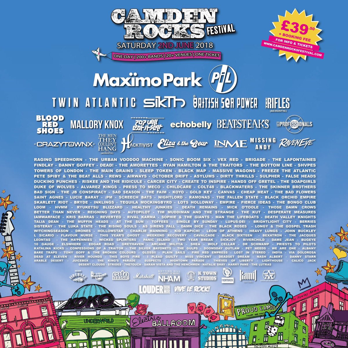 2 WEEKS TILL CAMDEN ROCKS FESTIVAL! GET YOUR TICKETS NOW