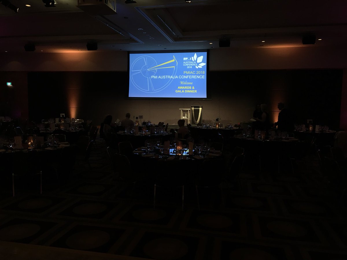 PMIMelb's tweet image. Stage is set for the Gala dinner @pmiac