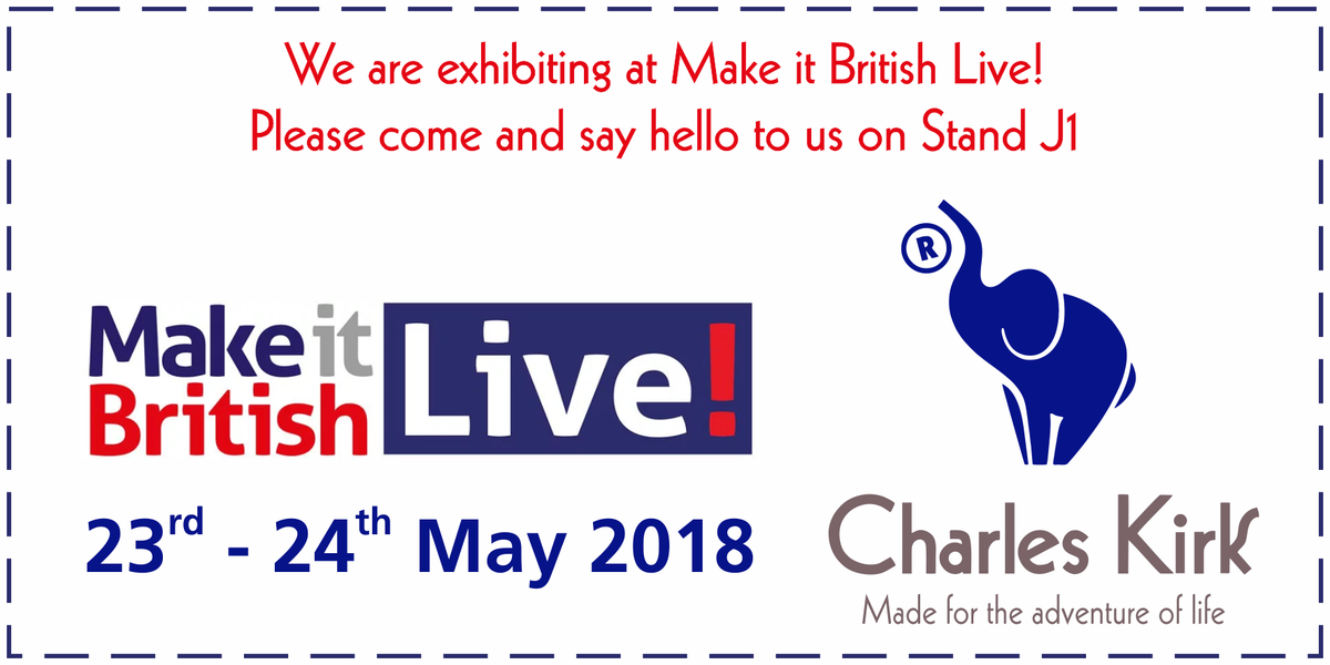 CharlesKirkLtd's tweet photo. We are exhibiting at #MakeitBritishLive this week, please come and say hello! You will find us on stand J1 @MakeItBritish https://t.co/l8Axcwagkd https://t.co/88coI0LXEN