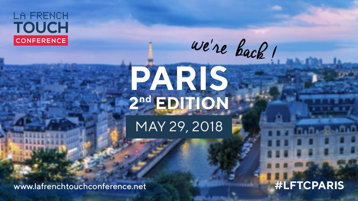 Não percam a 2° edição da <a href="/FrenchTouchConf/">La French Touch Conference</a> dia 29 de maio em #Paris: uma oportunidade imperdível para conhecer empreendedores 🇫🇷 vindo do mundo inteiro! Inscrições aqui --> bit.ly/2s1zAC9  com 15% de desconto para os membros da <a href="/frenchtechSP/">Frenchtech São Paulo</a> 🇧🇷 😉