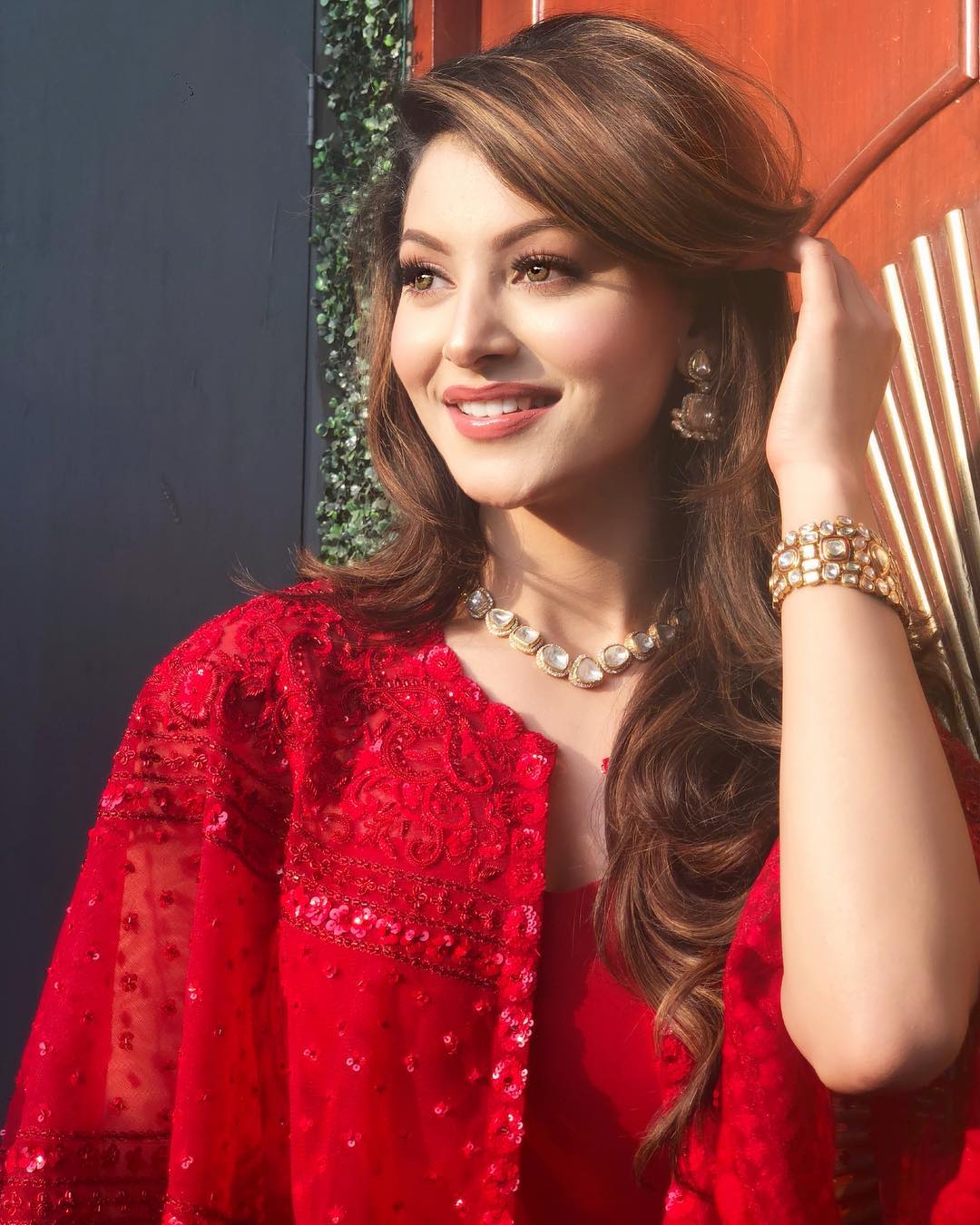 bollywood actress red dress