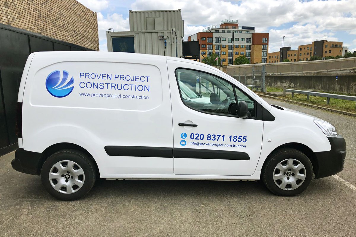 GreenSignUK's tweet photo. Printed van signage for Proven Project Construction 

#londonvansign #signcompany #vansignage https://t.co/GiuhypKFWZ