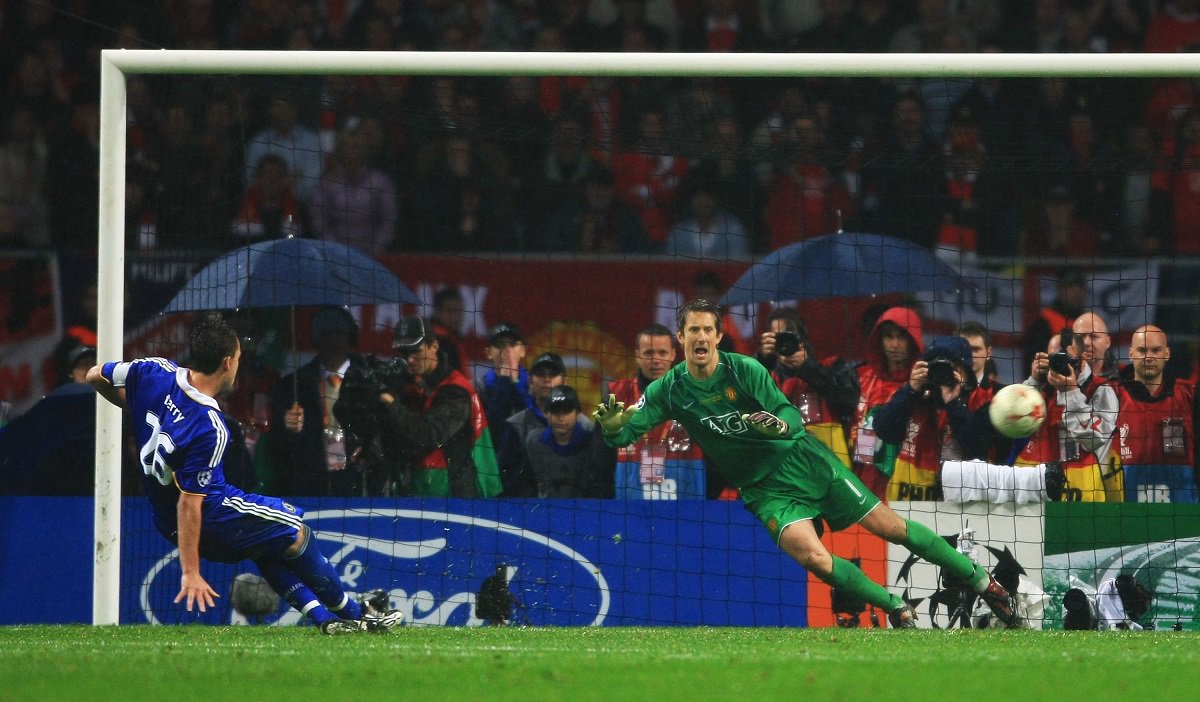 GOAL on Twitter: "May 21, 2008 - John slips as he takes his penalty against Man Utd in the Champions League final 😞😞😞 https://t.co/Ac5wxXInQ6" /