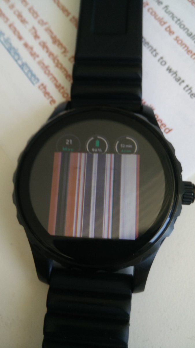 jonwhitter's tweet photo. @Fossil My Android watch is starting to misbehave. It's around two years old, I think, can I still return it to get looked at? https://t.co/25r4ZhxU5e