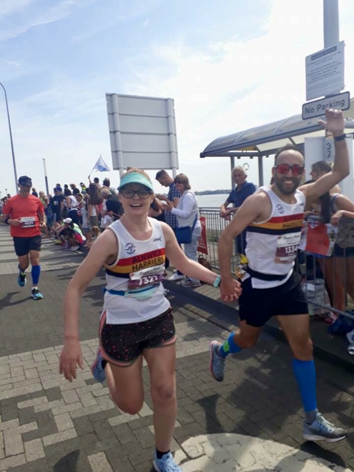 alnwickharriers's tweet image. @lauramclean86 and @johncuthbert finishing the Rock n Roll Marathon in Liverpool yesterday! Laura knocked just the 15 minutes off her recent London Marathon time......
