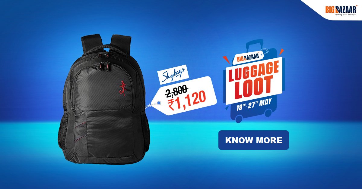 big bazaar skybags offer
