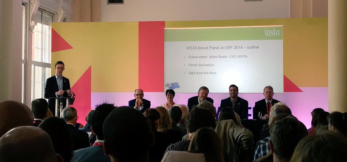 thechesshireset's tweet photo. #Brexit panel @londonwinefair - the opening debate with @WSTA_Miles @wstauk @EJGalloWinery @EnotriaCoe @Bolneyestate @JFHILLEBRAND #customscontrols https://t.co/jfEeJDb66t