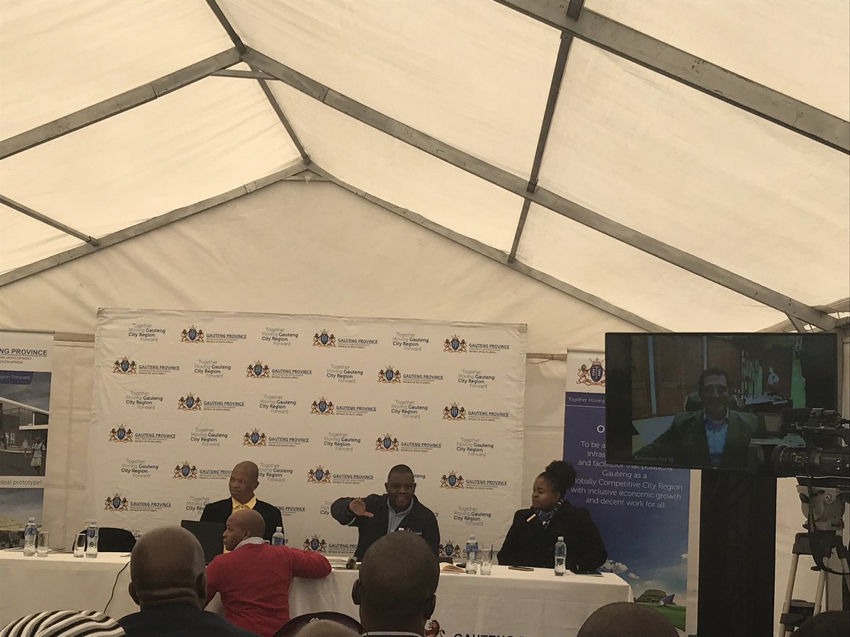 The 4th industrial revolution is here and MEC <a href="/JacobMamaboloSA/">MEC Jacob Mamabolo</a> is saying ‘Yes! Government delivery can be efficient and effective! We will triangulate human, business &amp; artificial intelligence to make this happen!’ <a href="/GPDID/">GPInfrastructure</a> drone expert from @AccentureDigi sharing possibilities