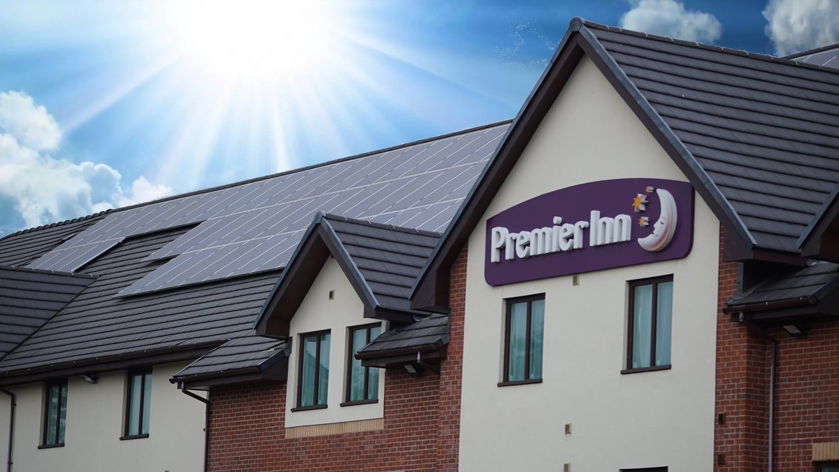 premierinn's tweet image. Premier Inn now has more hotels with #solar panels than any other UK chain #ForceforGood #Sustainability