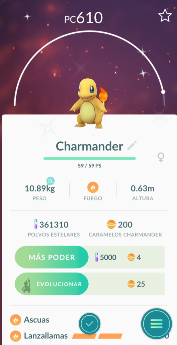 alcalaino30's tweet image. El unico #CharmanderShiny que consegui en el #ComunityDayPokemonGo , fue mi impresion o fue el evento donde menos charmander y shinys aparecieron de todos los que llevamos?
