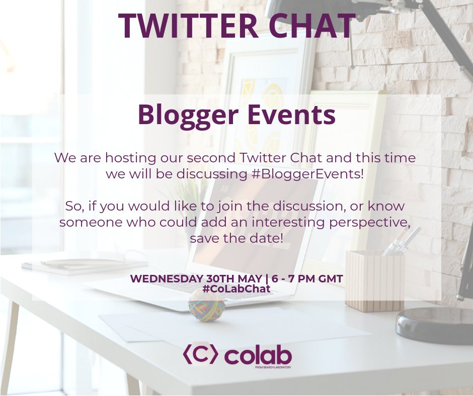 SLCoLab's tweet image. We're going to host another #ColabChat next week! This time we will be covering the topic of #BloggerEvents 👌🏻 Save the date!  

📆 30/05/2018
⏰ 6pm GMT
📍 Twitter
📱 @slcolab
💬 'Blogger Events'

Hope you can all join us! 🙋🏻