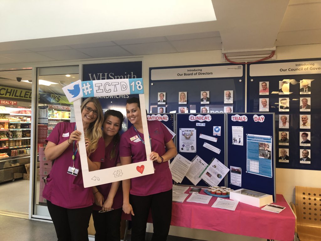 We’re all set up and ready! Come and see us at St Peter’s Hospital main entrance! #ICTD2018 #iamresearch @ASPHFT