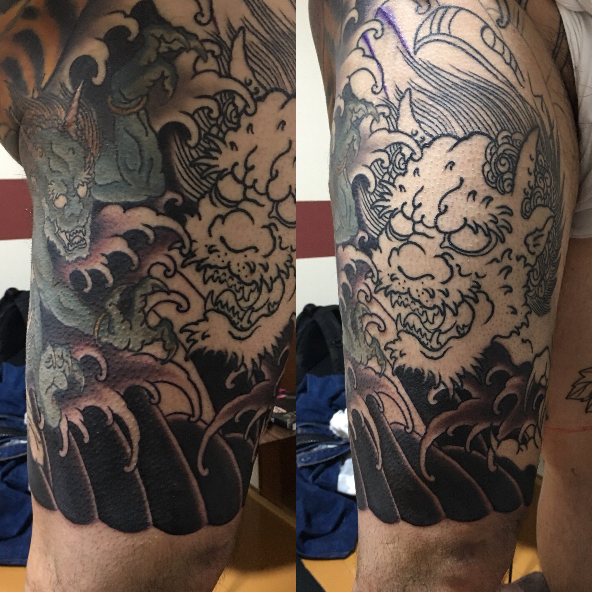 彫和舜 Washun 鬼と小鬼 鬼はフリーハンド 刺青 和彫り 額彫り 鬼 小鬼 三軒茶屋 Tattoo Japanesetattoo Irezumi Wabori T Co Wxoum8tglf Twitter