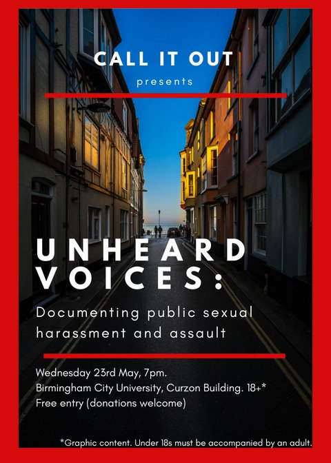 Look out for our flyers around Birmingham the BCU Curzon building today. Make sure you come along to this important event! #CALLITOUT #stopstreetharassment Tickets available: facebook.com/events/1936550…
@JonEYorke <a href="/visit_bham/">Visit Birmingham & West Midlands</a> @WhatsOnBMail