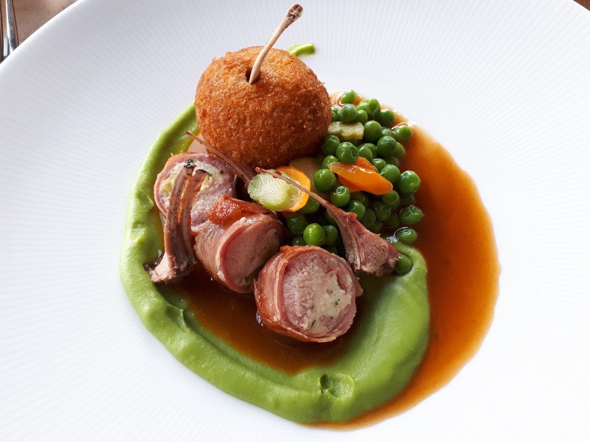 Windsor Great Park rabbit in an intricate dish with wild garlic &amp; asparagus by <a href="/StevenEllisChef/">Steven Ellis</a> <a href="/OxfordBluePub/">The Oxford Blue</a>