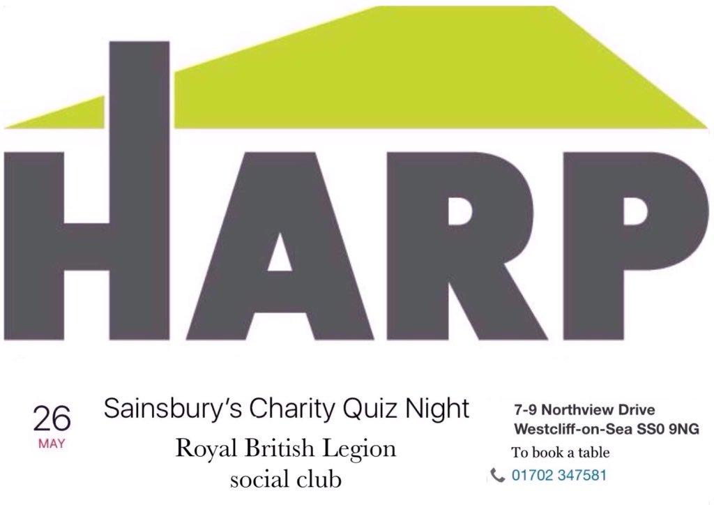 <a href="/harpsouthend/">HARP</a> <a href="/sainsburys/">Sainsbury's</a> <a href="/RBLWOS/">Royal British Legion</a> #charity #quiz Saturday 26th of May