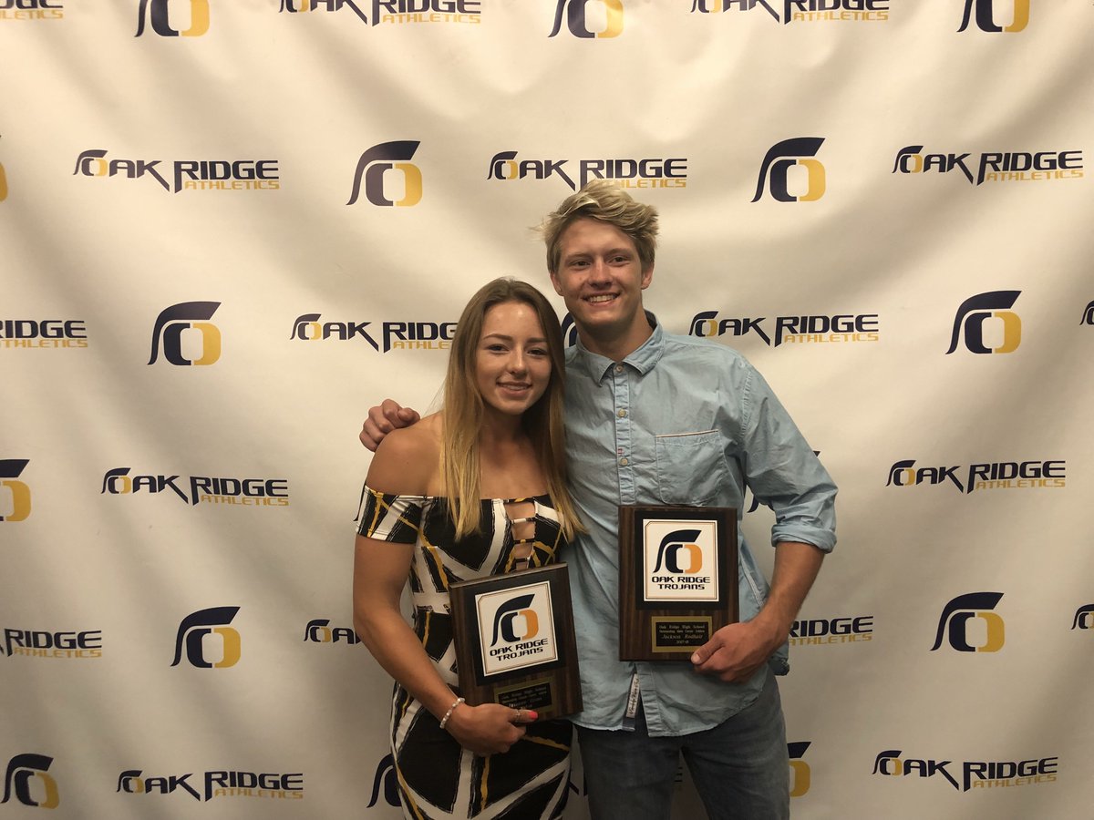 Congrats Oak Ridge Career Athletes of the Year! Jackson Redhair + Brianne Gross!