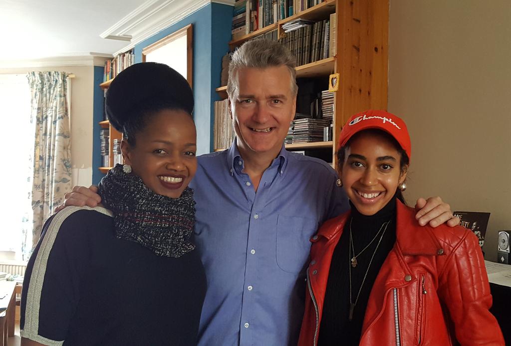 Alex Webb with <a href="/VimalaRowe/">Vimala Rowe</a> and <a href="/JudiLJackson/">JUDI JACKSON</a> rehearsing for 'Cafe Society Swing', coming up <a href="/stratfordeast/">Stratford East</a> June 5-16: two amazing voices, who will be joined by the wonderful <a href="/chinamoses/">Auntie ain't rich. China Moses.</a> &amp; <a href="/CiyoBrown/">Ciyo Brown</a> and a crack eight-piece band ... now booking at Stratfordeast.com