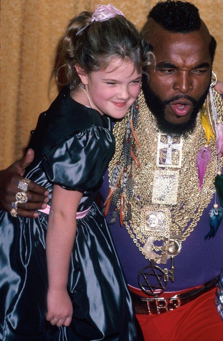 Happy birthday to Mr. T. (Then and now, with Drew Barrymore) 