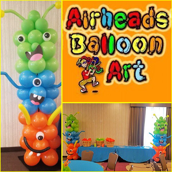 Monster-themed balloon columns for a special Birthday boy! #balloons #Decorating #monsters #monstertheme #Pittsburgh
