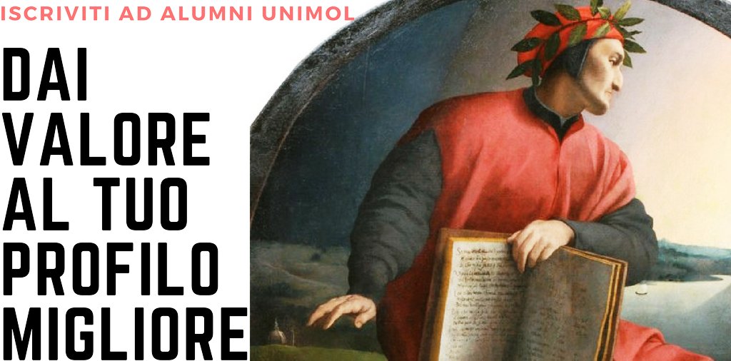 SissiFerrara's tweet photo. Alumni Unimol è l'associazione costituita da ex-studenti dell’Ateneo molisano, nata con diversi scopi di carattere ricreativo, formativo e informativo.
Scopri i vantaggi e iscriviti: https://t.co/cL6ySPoqWl  
-https://t.co/2MsKzRtZ1Y
 #jobplacement #unimol #staytuned #postlauream https://t.co/PSP0szeRRa