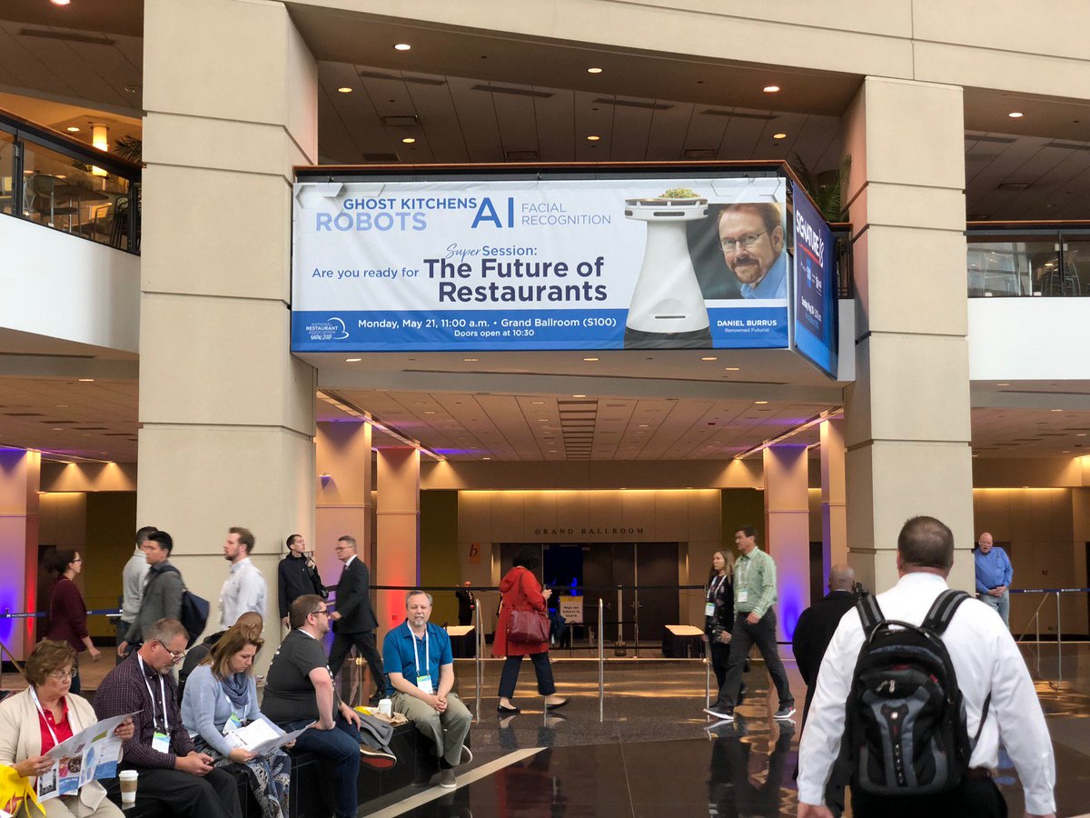 DanielBurrus's tweet photo. About to speak at the National Restaurant Association Show! Very excited to be in Chicago and discuss the future of #restaurants! #NRAShow18 https://t.co/bGkjognMRl