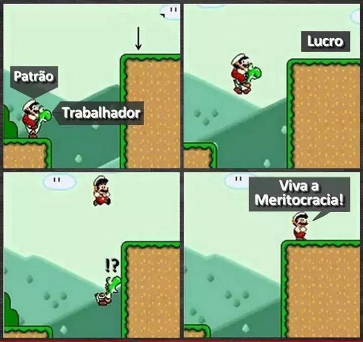Relação da burguesia x proletariado, por Mario Bros.