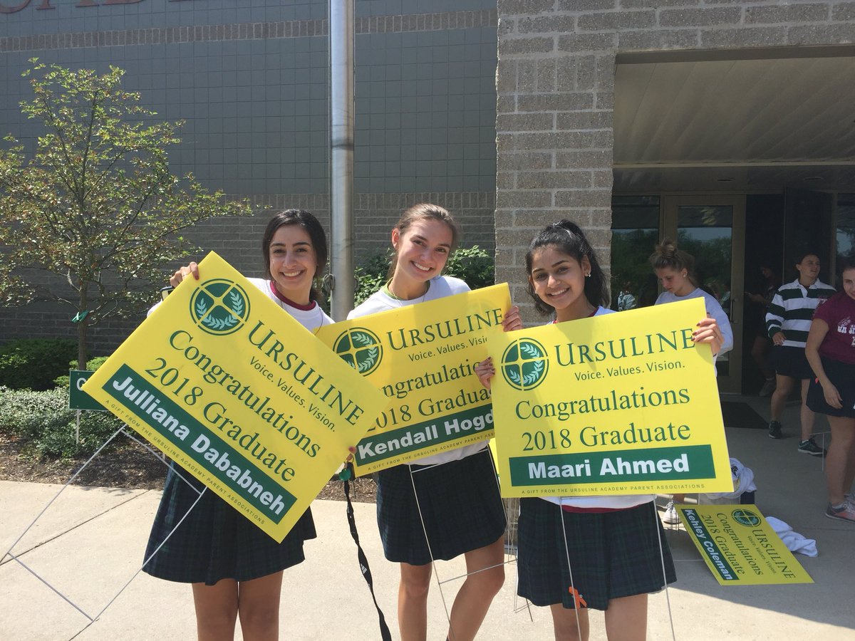 Ursuline Academy On Twitter With My Classmates Picking Up Our Graduation Signs Thank You Ursuline For An Amazing 4 Years Seniortakeover Itsmaari Https T Co Lre4twyzeg