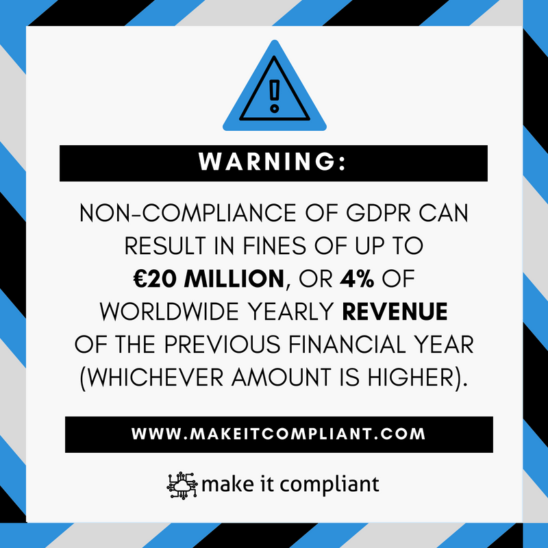 GDPR is coming. Are you ready? Visit makeitcompliant.com and check our Compliance Checklist 
#GDPR #GDPRready #GDPRcompliance #makeitcompliant #dataprivacy #EUgdpr #GDPRaudit