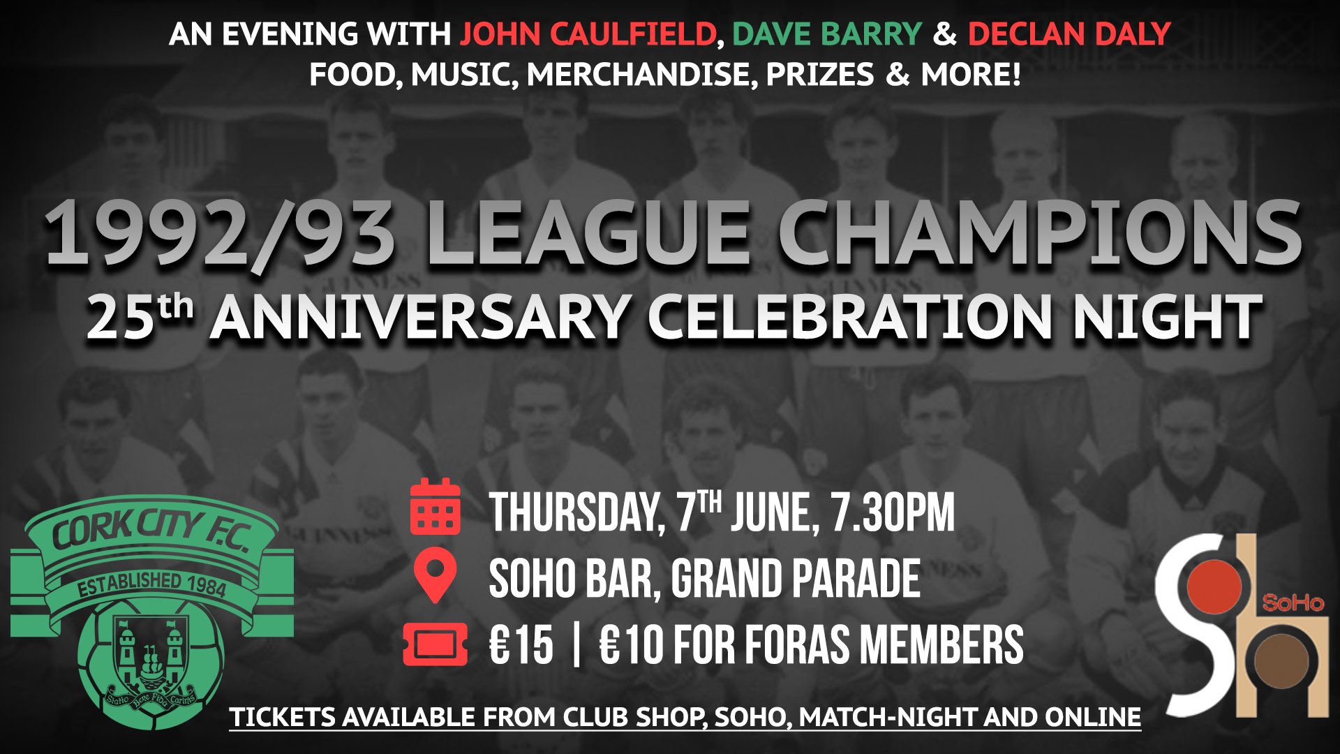 Cork City FC on Twitter "Join us and celebrate the 25th Anniversary of the first team to lift