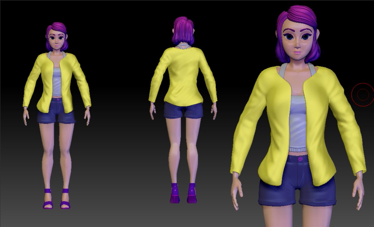 lyhongphong87's tweet image. Female Character Design in ZBrush 4R8 - Download ZBrush File: gum.co/kelly #zbrush #female #femaledesign #basemesh