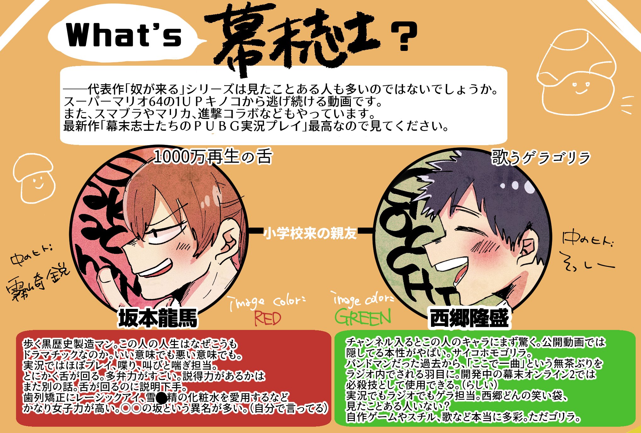 キナリカニ 全世界の人に幕末志士のch会員になってほしくて布教に参りました 原稿犠牲にして頑張ったので見てってください 楽しいよch会員 ﾎﾞｸﾄｶﾀﾛｳ ファンアートです T Co Kejjtqsweh Twitter