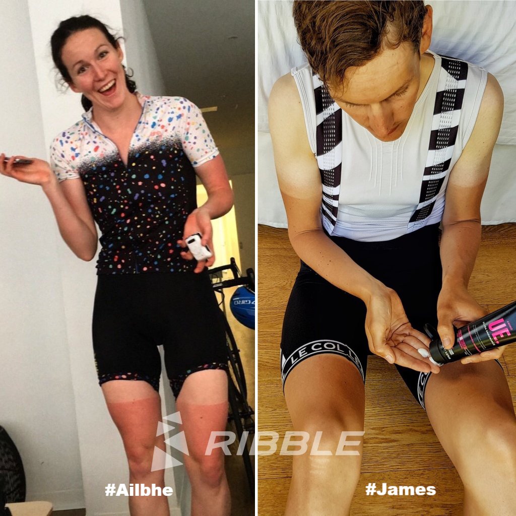RibbleCycles's tweet photo. #SunsOutGunsOut! Who winning the tan line contest? Can you beat it? #TeamRibble  #Ailbhe #James https://t.co/9k3k5FqKcq